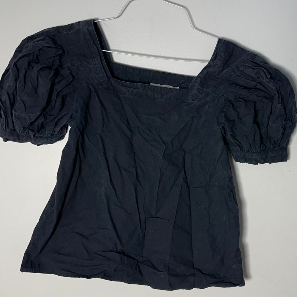 Vintage Womens Jackie Bernard for Eklektic Dark 6 Cotton Shirt Top Blouse